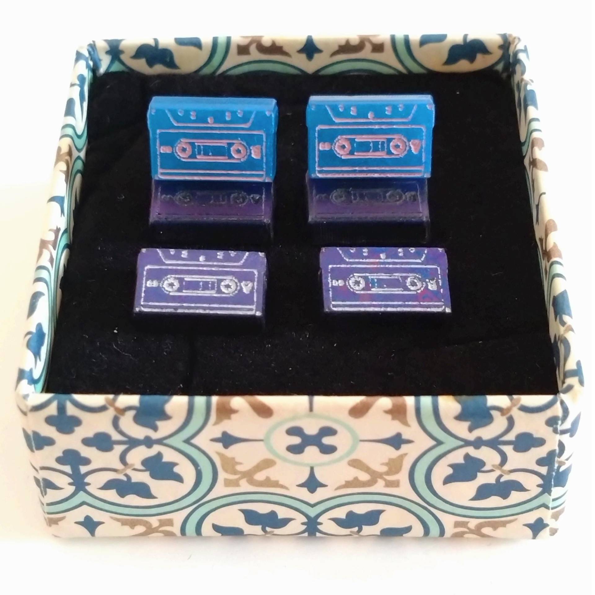 Kassetten, Tapes - Ohrstecker, Epoxidharz Kassetten, Tapes - Ohrstecker, Epoxidharz von WieselsWerkstatt