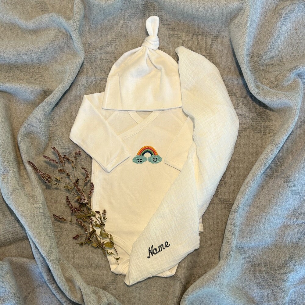 Personalisiertes Geschenk Baby, Taufe, Geburt, Regenbogen-Wunderland Personalisiertes Geschenk Baby, Taufe, Geburt, Regenbogen-Wunderland von WiesenbuntDE