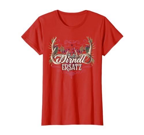 Hirsch mit Rosen Blumen Wiesn Outfit Dirndl Ersatz Frauen T-Shirt Hirsch mit Rosen Blumen Wiesn Outfit Dirndl Ersatz Frauen T-Shirt von Wiesn Outfit Oktober Damen Traditionell Fest