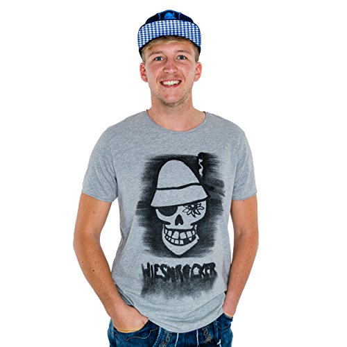 WIESNROCKER I WR2114 I Herren-T-Shirt in grau I Druck in schwarz I Kohle-Optik I Rund-Hals I Totenkopf-Logo I Gr. XXL WIESNROCKER I WR2114 I Herren-T-Shirt in grau I Druck in schwarz I Kohle-Optik I Rund-Hals I Totenkopf-Logo I Gr. XXL von Wiesnrocker