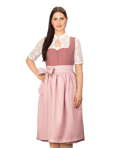 Wiesnstern Dirndl Mauve Blush (Gr.44) – Dirndl Kleid mit Schürze – Hochwertiges Trachtenkleid nach österreichischem Design – 74cm Rocklänge von Wiesnstern