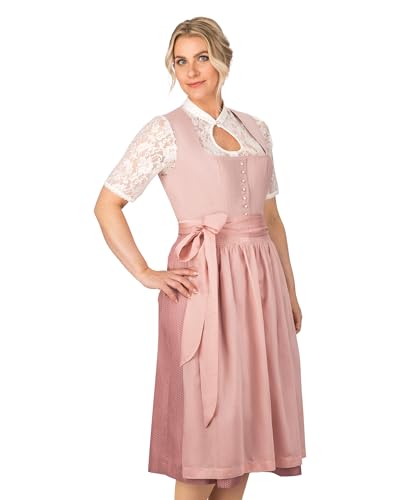 Wiesnstern Dirndl Rose Quartz (Gr.36) – Dirndl Kleid mit Schürze – Hochwertiges Trachtenkleid nach österreichischem Design – 80cm Rocklänge von Wiesnstern