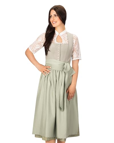 Wiesnstern Dirndl Soft Mint (Gr.40) – Dirndl Kleid mit Schürze – Hochwertiges Trachtenkleid nach österreichischem Design – 74cm Rocklänge von Wiesnstern