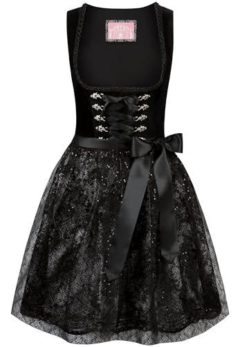 Wiesnwuid Loredana Damen Mini Dirndl, Schwarz, 40 Wiesnwuid Loredana Damen Mini Dirndl, Schwarz, 40 von Wiesnwuid
