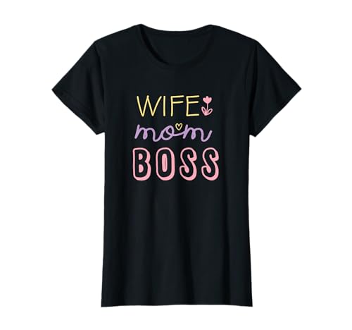 Frau Mutter Chef stark selbstbewusst hart arbeitende Mama Mutter T-Shirt von Wife Mom Boss Clothing Co