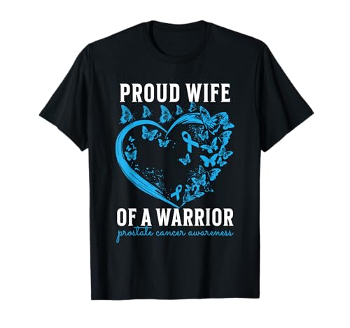 Proud Wife of Warrior Prostatakrebs Survivor Ribbon Frauen T-Shirt Proud Wife of Warrior Prostatakrebs Survivor Ribbon Frauen T-Shirt von Wife of a Warrior Prostate Health Month Ribbon