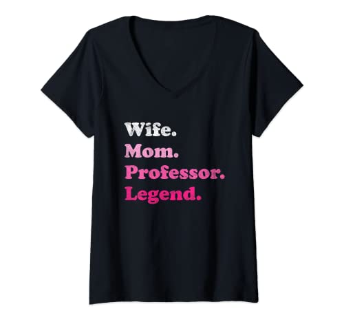 Damen Professor oder Dozentin für Mama oder Frau zum Muttertag T-Shirt mit V-Ausschnitt Damen Professor oder Dozentin für Mama oder Frau zum Muttertag T-Shirt mit V-Ausschnitt von Wife. Mom. Professor. Legend. Apparel Co.