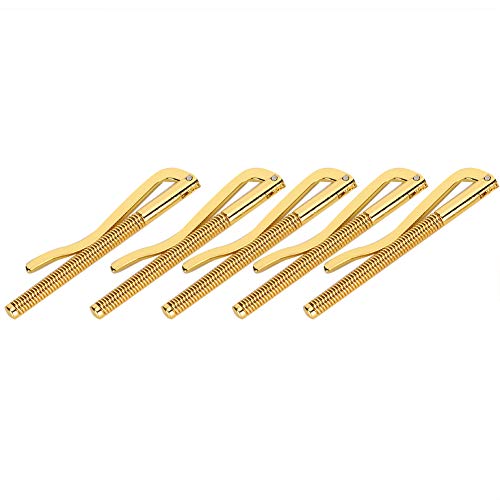 Wifehelper 75 Mm Geldscheinklammer, Rostfreier Stahl für Leder-Geldbörsen mit Zusätzlichem Platz, Geldklammer, Geldbörsenclip, Leder-Geldbörsen-Zubehör (Gold) von Wifehelper