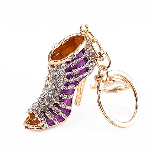 Wifehelper High Heel Style Schlüsselanhänger, New Crystal Design Pendent Strass Schlüsselanhänger Handy Auto Schlüsselbund Anhänger Handtasche Charme Schlüsselanhänger von Wifehelper