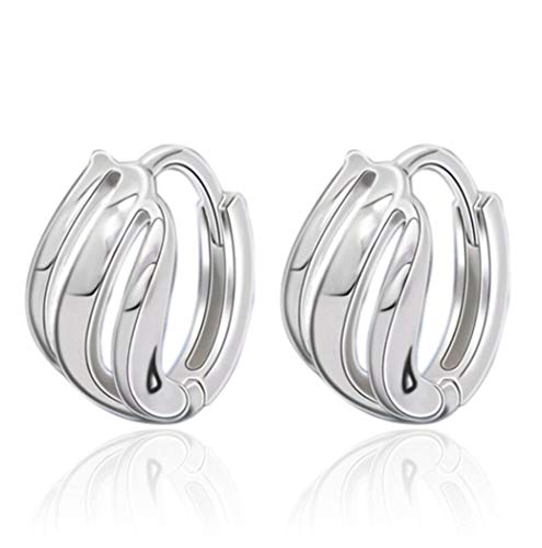 1 Paar schöne Damen Ohrringe Unendlichkeit Knoten Zirkonia Jahrestag Huggie Hoop Ohrringe 925 Sterling Silber von Wiftly