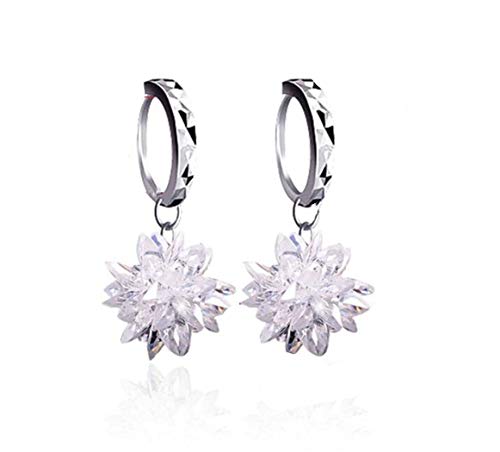 Wiftly Ohrringe Hypoallergene Kreative Temperament Eisblume Ohrringe Weiblichen Herbst Und Winter Neue Dreidimensionale Zirkon für Frau/Freundin/Tochter von Wiftly