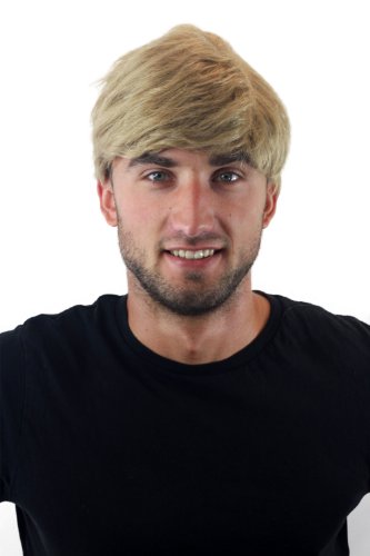 WIG ME UP - GFW1168-24 Herrenperücke Perücke Männer Kurz Jugendlich Lässig Modisch Blond Toupet Neu von WIG ME UP
