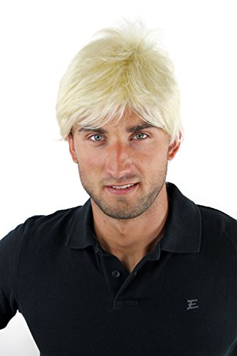 WIG ME UP - GFW1169-613 Herrenperücke Perücke Männer Kurz Jugendlich Lässig Wild Stürmisch-Struppig aufgestylt Modisch Platinblond Toupet Neu von WIG ME UP