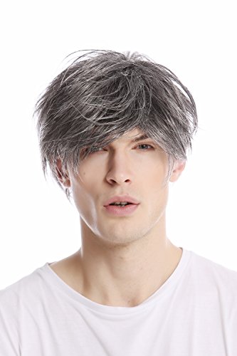 WIG ME UP - GFW387-44 Männer Herren Perücke kurz wild jugendlicher Schnitt Grau Dunkelgrau mit Schwarz WIG ME UP - GFW387-44 Männer Herren Perücke kurz wild jugendlicher Schnitt Grau Dunkelgrau mit Schwarz von WIG ME UP