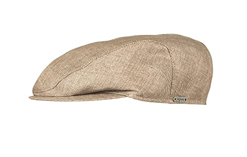 Wigens Ivy Slim Cap Flatcap aus Leinen - Sand (802) - 60 cm von Wigens