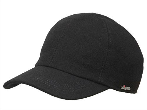 Wigens Kent Melton Baseballcap mit Ohrenklappen aus Wolle - Schwarz (999) - 62 cm von Wigens