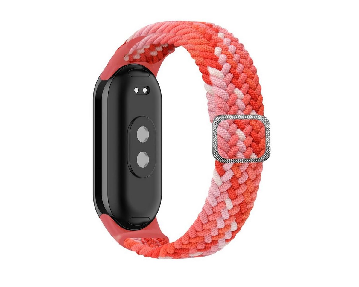 Wigento Smartwatch-Armband Elastisches Design Sport gewebtes Nylon Band für Xiaomi Mi Band 8 von Wigento