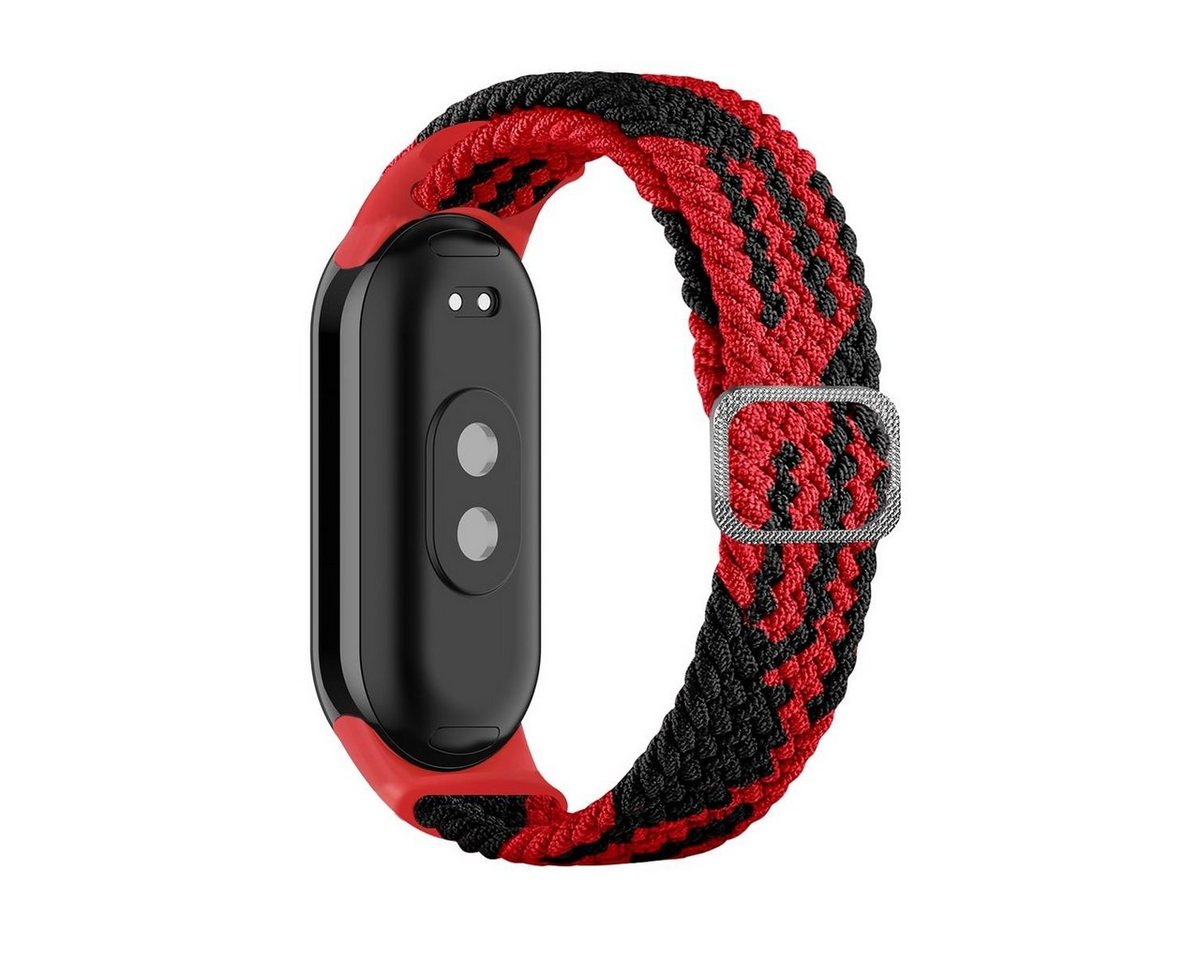 Wigento Smartwatch-Armband Elastisches Design Sport gewebtes Nylon Band für Xiaomi Mi Band 8 von Wigento