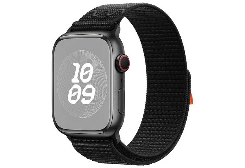 Wigento Smartwatch-Armband Für Apple Watch SE 2023 40mm Design Nylon Klettverschluss Arm Band M12 von Wigento
