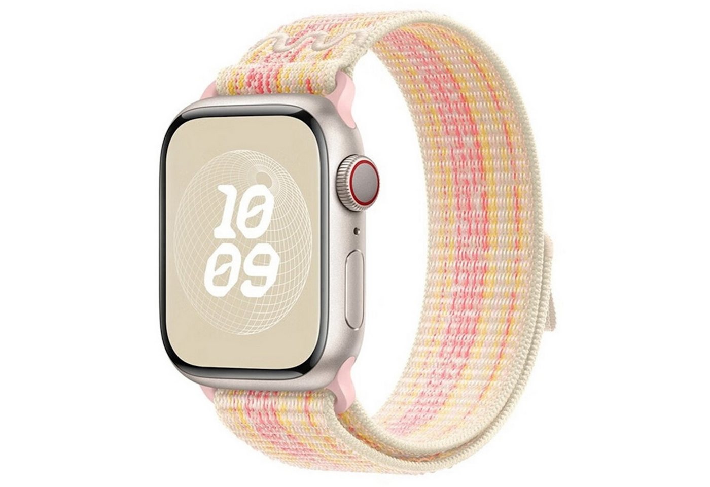 Wigento Smartwatch-Armband Für Apple Watch SE 2023 40mm Design Nylon Klettverschluss Arm Band M6 von Wigento