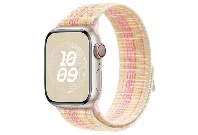 Wigento Smartwatch-Armband Für Apple Watch SE 2023 40mm Design Nylon Klettverschluss Arm Band M6 von Wigento