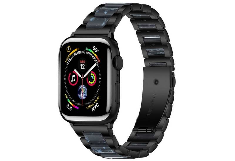 Wigento Smartwatch-Armband Für Apple Watch Series 11 10 42mm / 9 8 7 41mm Metall Design Armband von Wigento