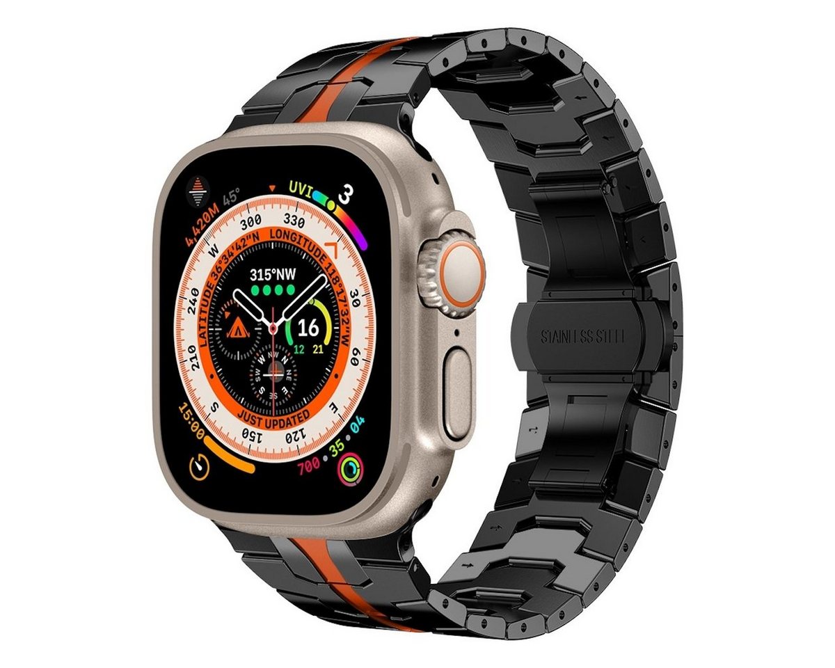 Wigento Smartwatch-Armband Für Apple Watch Series 9 8 7 41 / 6 SE 5 4 40 / 3 2 1 38mm Armband von Wigento