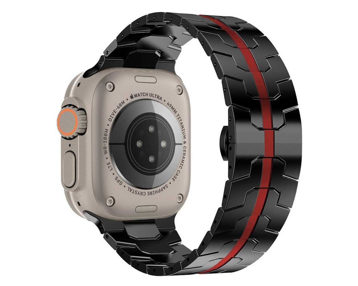Wigento Smartwatch-Armband Für Apple Watch Ultra 1 + 2 49 9 8 7 45 6 SE 5 4 44 3 2 1 42 Armband von Wigento