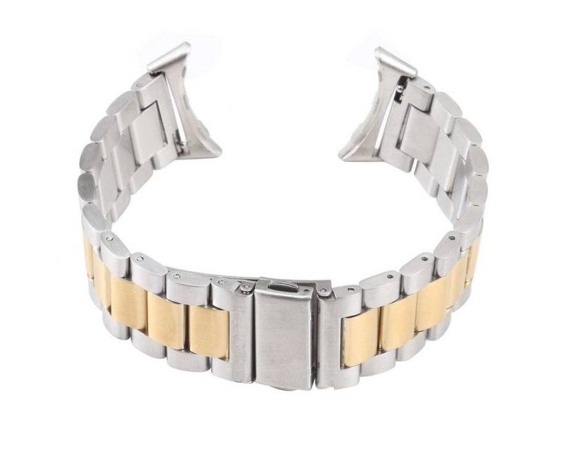 Wigento Smartwatch-Armband Für Google Pixel Watch 3 41mm / 2 / 1 Stahl Metall Band Gold / Silber von Wigento