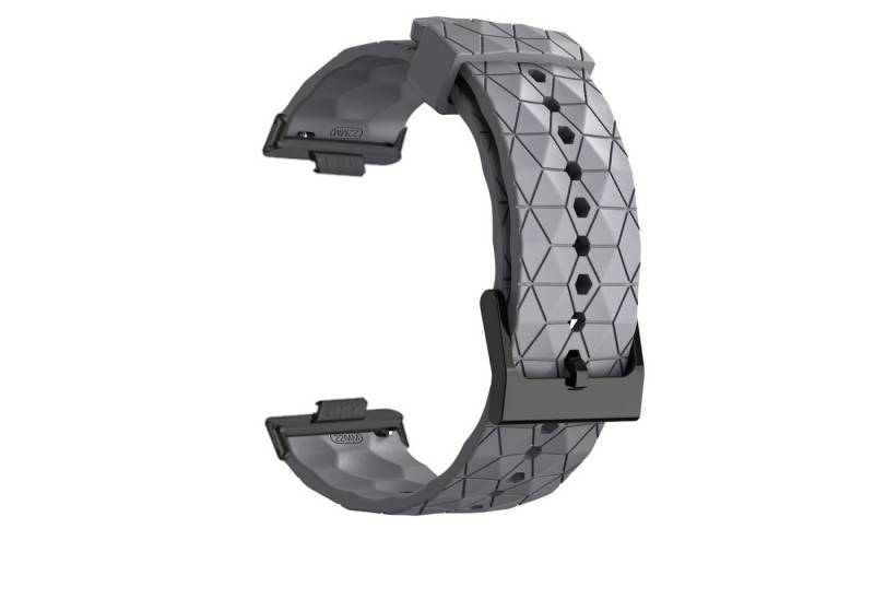 Wigento Smartwatch-Armband Für Huawei Watch Fit 4 / 4 Pro / 3 Silikon Fußball Design Band Grau von Wigento