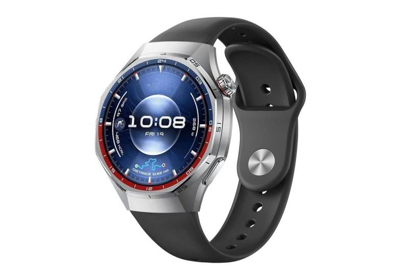 Wigento Smartwatch-Armband Für Huawei Watch GT 6 Pro Silikon Armband mit Reverse Buckle Schwarz, Reverse Buckle, verstellbar von Wigento