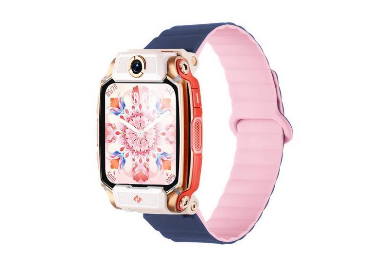 Wigento Smartwatch-Armband Für Imoo Watch Phone Series Two Color Magnetisches Silikon Armband, Magnetverschluss, zweifarbig, verstellbar von Wigento