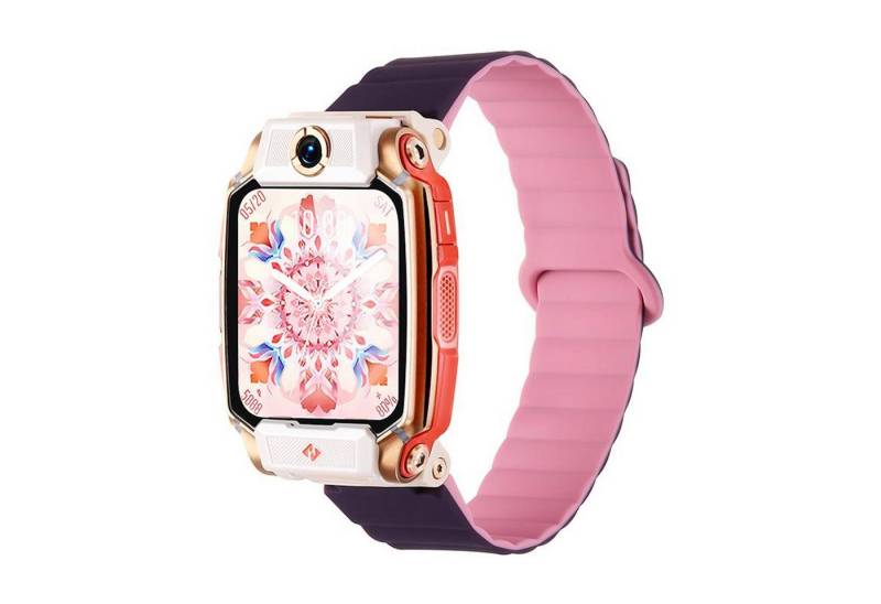 Wigento Smartwatch-Armband Für Imoo Watch Phone Series Two Color Magnetisches Silikon Armband, Magnetverschluss, zweifarbig, verstellbar von Wigento