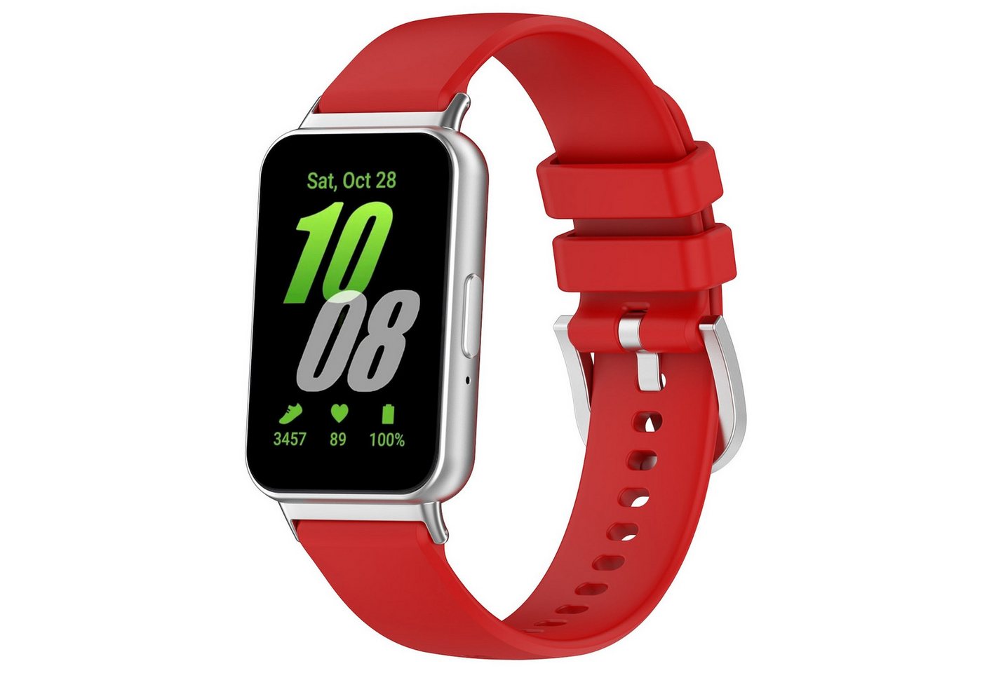 Wigento Smartwatch-Armband Für Samsung Galaxy Fit 3 hochwertiges Design Silikon Ersatz Arm Band von Wigento