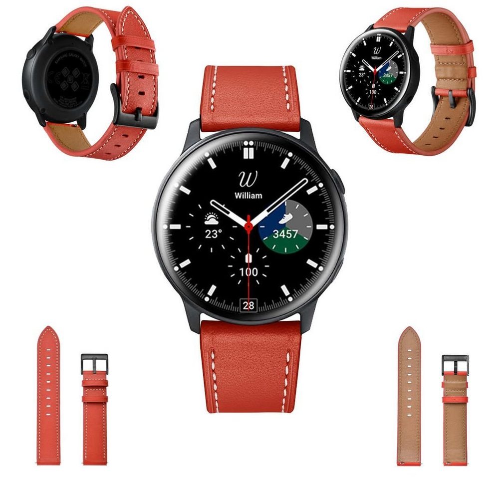 Wigento Smartwatch-Armband Für Samsung Galaxy Watch 6 5 4 Normal Pro Classic alle Größen Armband von Wigento