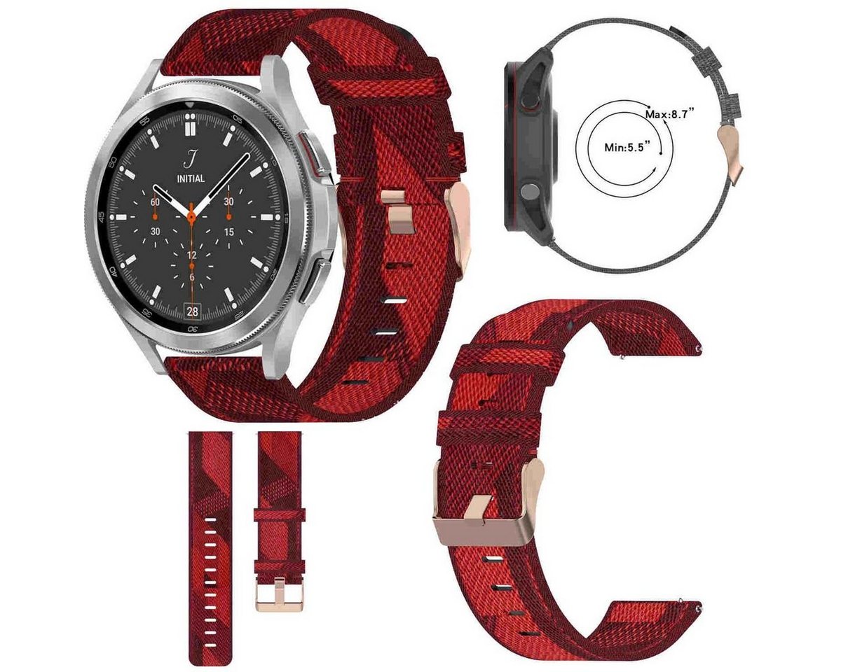 Wigento Smartwatch-Armband Für Samsung Galaxy Watch 6 5 4 Normal Pro Classic alle Größen Armband von Wigento