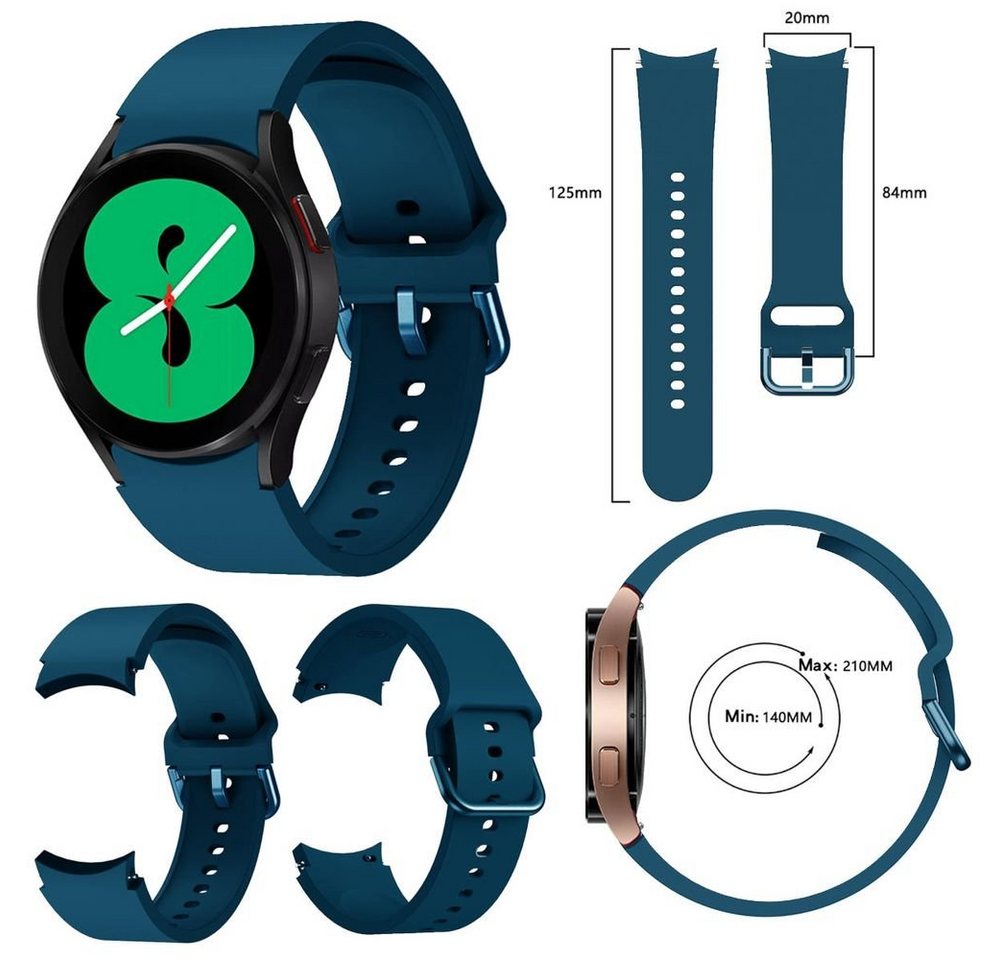 Wigento Smartwatch-Armband Für Samsung Galaxy Watch FE 6 5 4 Normal Pro Classic Kunststoff Band Wigento Smartwatch-Armband Für Samsung Galaxy Watch FE 6 5 4 Normal Pro Classic Kunststoff Band von Wigento