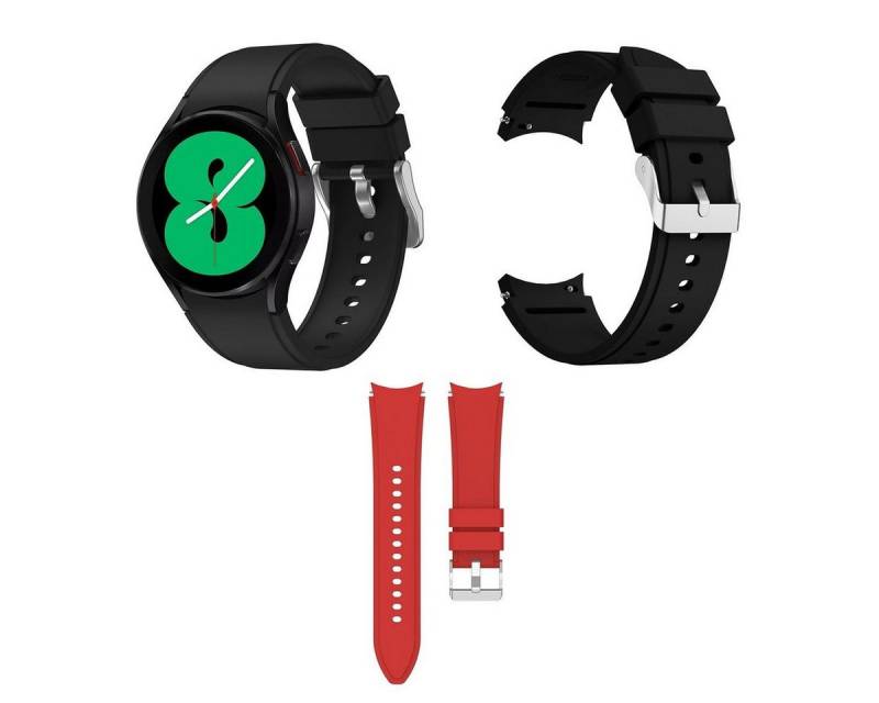 Wigento Smartwatch-Armband Für Samsung Galaxy Watch FE 6 5 4 Normal Pro Classic Silikon Armband von Wigento