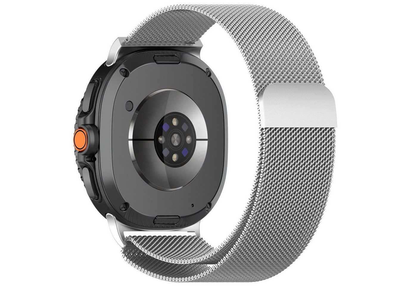Wigento Smartwatch-Armband Für Samsung Galaxy Watch 8 / 8 Classic Metall Mesh Arm Band Silber, Edelstahl, magnetischer Verschluss, atmungsaktiv Wigento Smartwatch-Armband Für Samsung Galaxy Watch 8 / 8 Classic Metall Mesh Arm Band Silber, Edelstahl, magnetischer Verschluss, atmungsaktiv von Wigento