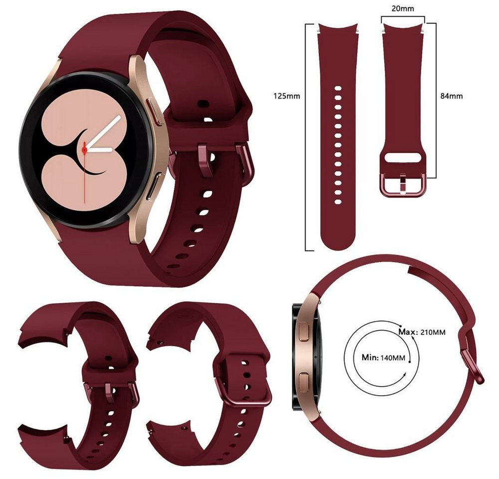 Wigento Smartwatch-Armband Für Samsung Galaxy Watch FE 6 5 4 Normal Pro Classic Kunststoff Band Wigento Smartwatch-Armband Für Samsung Galaxy Watch FE 6 5 4 Normal Pro Classic Kunststoff Band von Wigento