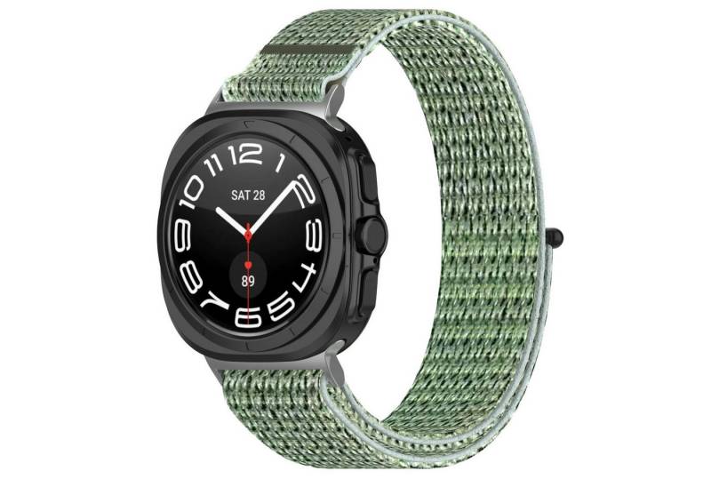 Wigento Smartwatch-Armband Für Samsung Galaxy Watch Ultra 47mm Nylon Klettverschluss Arm Band M2 von Wigento