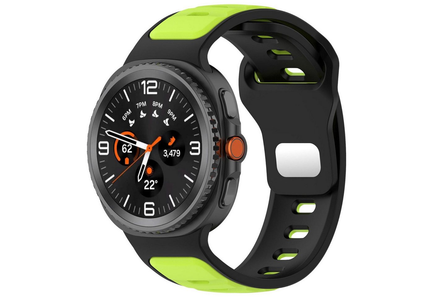 Wigento Smartwatch-Armband Silikon Dual Color Armband für Samsung Galaxy Watch 8 / 8 Classic, Zweifarbig, Atmungsaktiv, Schnellverschluss, Flexibel von Wigento