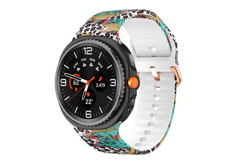Wigento Smartwatch-Armband Silikon Motiv Design Armband für Samsung Galaxy Watch 8 / 8 Classic, Hautfreundlich, verstellbar, waschbar von Wigento