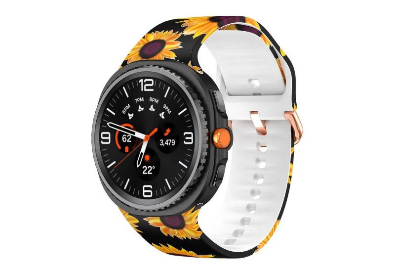 Wigento Smartwatch-Armband Silikon Motiv Design Armband für Samsung Galaxy Watch 8 / 8 Classic, Hautfreundlich, verstellbar, waschbar von Wigento