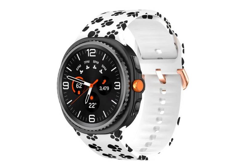 Wigento Smartwatch-Armband Silikon Motiv Design Armband für Samsung Galaxy Watch 8 / 8 Classic, Hautfreundlich, verstellbar, waschbar von Wigento
