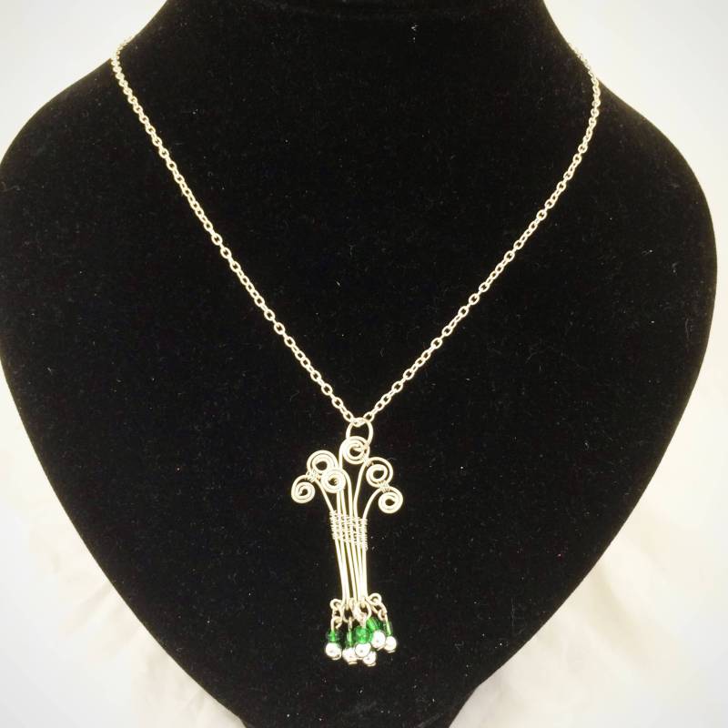 Draht Gewickelt Schmuck, Pendent, Schmuck Für Frauen, Silber Handgemachte Halskette, Geschenk Sie von WightIslandTreasures