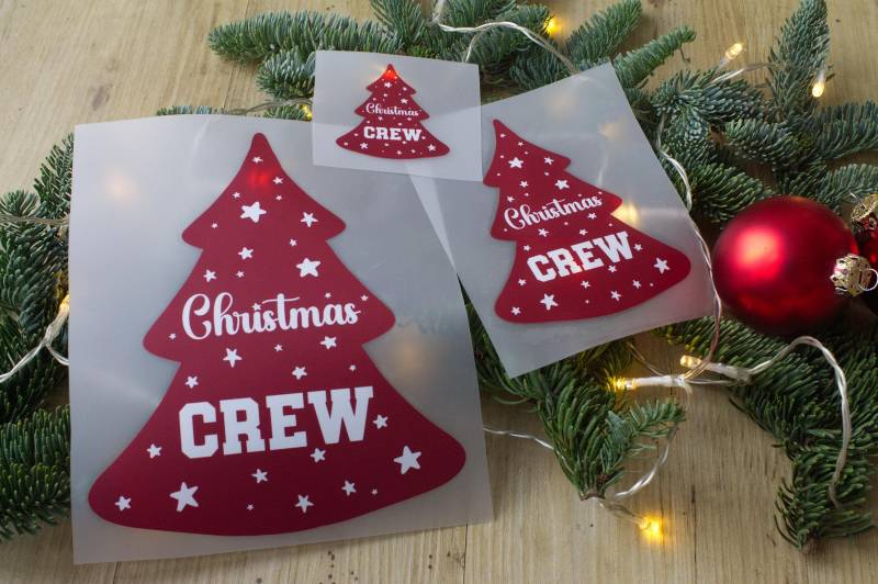 Dtf-Transfer, Bügelbild Für Die Ganze Familie Weihnachtspullover, Weihnachtsbaum Christmas Crew von WigiCreative