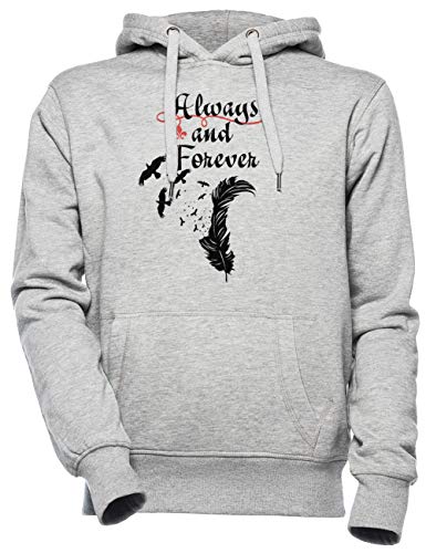 Always and Forever Unisex Herren Damen Kapuzenpullover Grau Unisex Men's Women's Hoodie von Wigoro