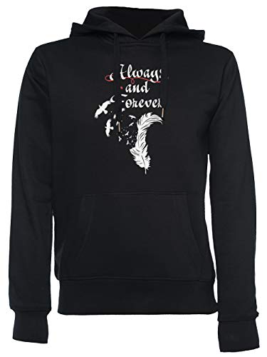 Always and Forever Unisex Herren Damen Kapuzenpullover Schwarz Unisex Men's Women's Hoodie Black XXL Always and Forever Unisex Herren Damen Kapuzenpullover Schwarz Unisex Men's Women's Hoodie Black XXL von Wigoro