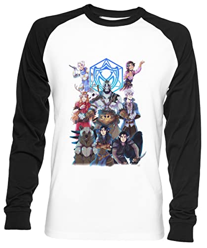 Critical Role Campaign 1 - Vox Machina Unisex Herren Frau Baseball T-Shirt Weiß Unisex Baseball T-Shirt von Wigoro